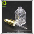 Small round empty luxury body lotion essential oil bottle pressure plastic dropper with rubber